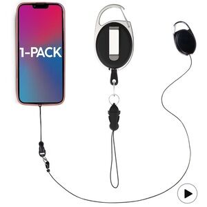 Phone Assured Retractable Phone Tether - Durable Clip-On Leash for Anti-Drop